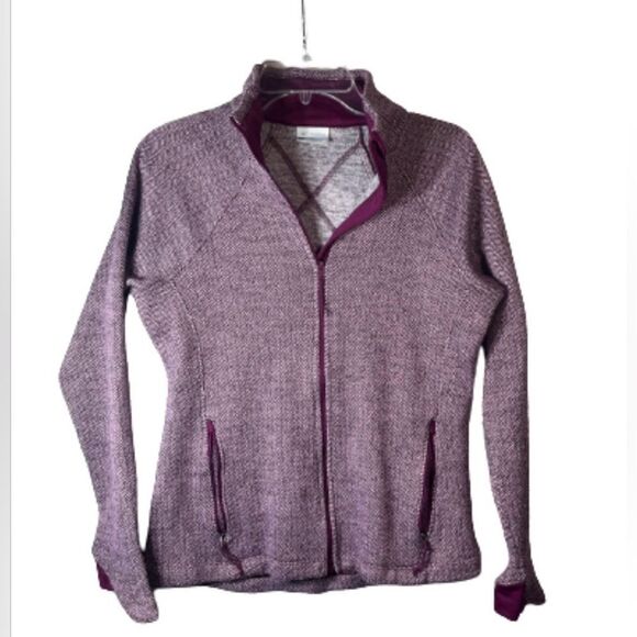 Columbia Holy Glow herringbone jacket PURPLE WOMANS MEDIUM - Picture 2 of 9